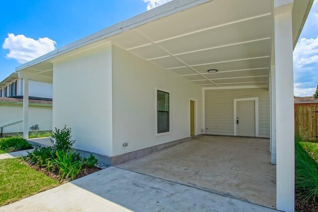 exterior space with a patio