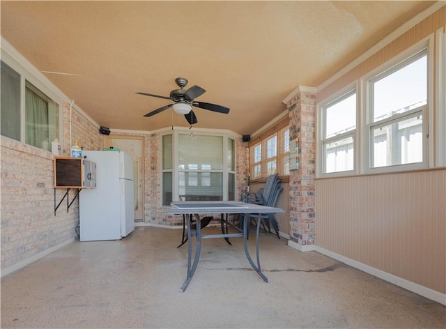 view of patio / terrace with ceiling fan