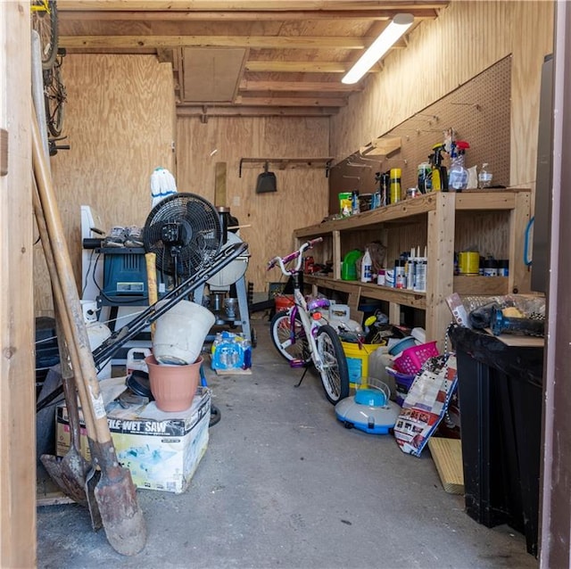 view of storage room