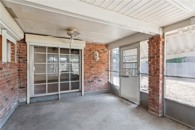 view of patio / terrace with ceiling fan