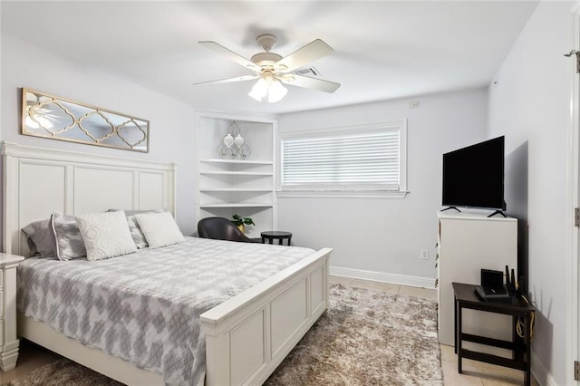 bedroom with ceiling fan