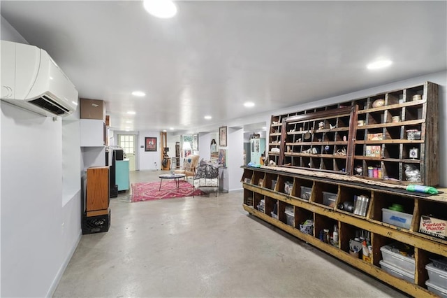 interior space with a wall unit AC