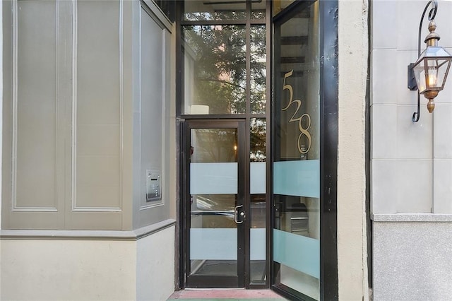 view of doorway to property