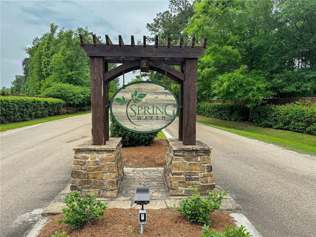 view of community sign