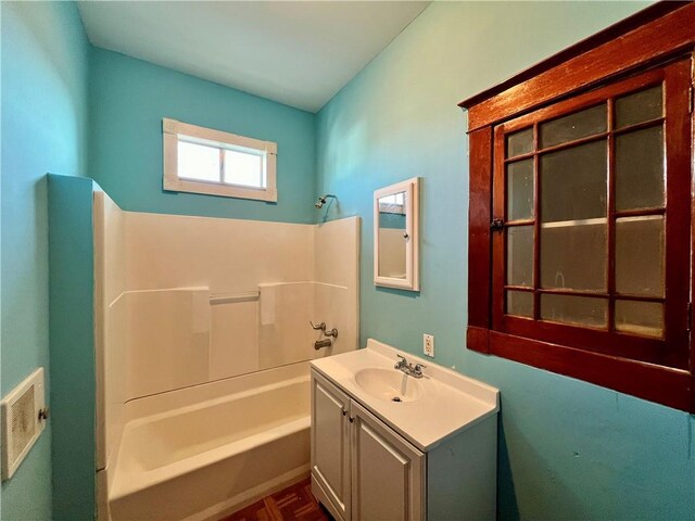 bathroom with  shower combination and vanity