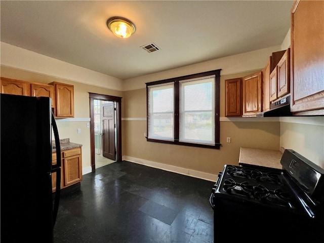 kitchen featuring black appliances