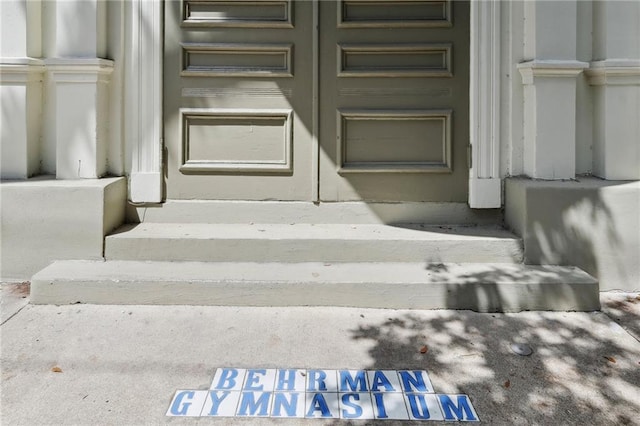 view of doorway to property