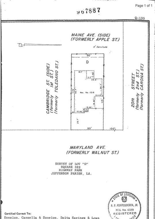 1216 Maryland Ave, Kenner LA, 70062 land for sale