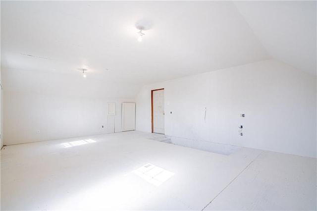 interior space with vaulted ceiling