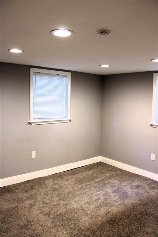 1831 S Dupre St, New Orleans, LA 70125 - carpeted spare room featuring recessed lighting and baseboards