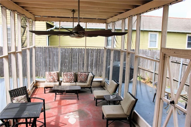 1831 N Miro St, New Orleans, LA 70119 - sunroom / solarium featuring a wealth of natural light and an outdoor hangout area