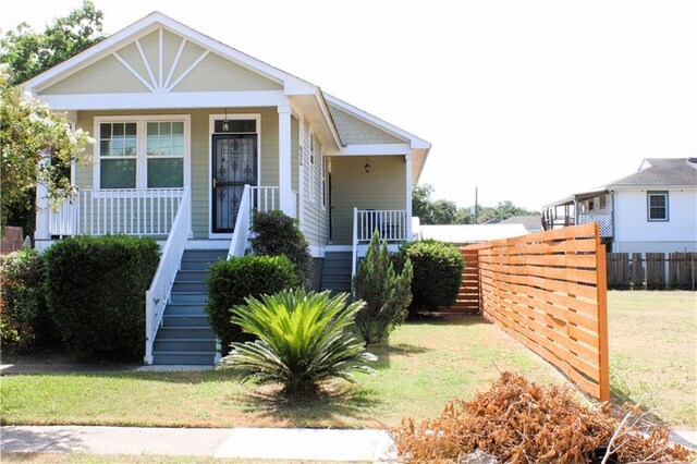 bungalow with covered porch