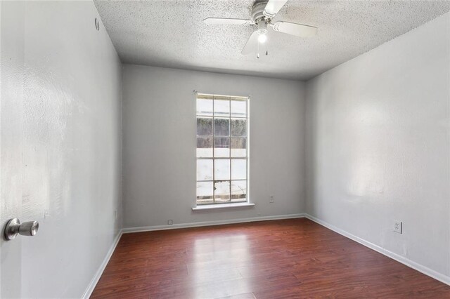 3 Shepard Ct, New Orleans, LA 70114 - empty room with baseboards, a textured ceiling, ceiling fan, and wood finished floors