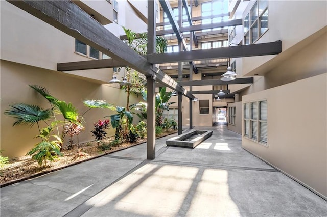 view of patio / terrace featuring a pergola