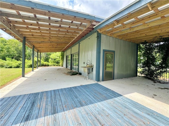 view of wooden terrace