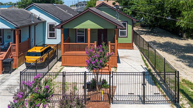 bungalow-style house with covered porch