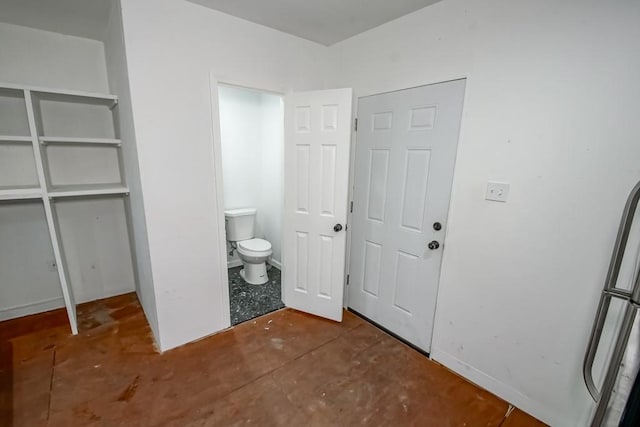 interior space with connected bathroom