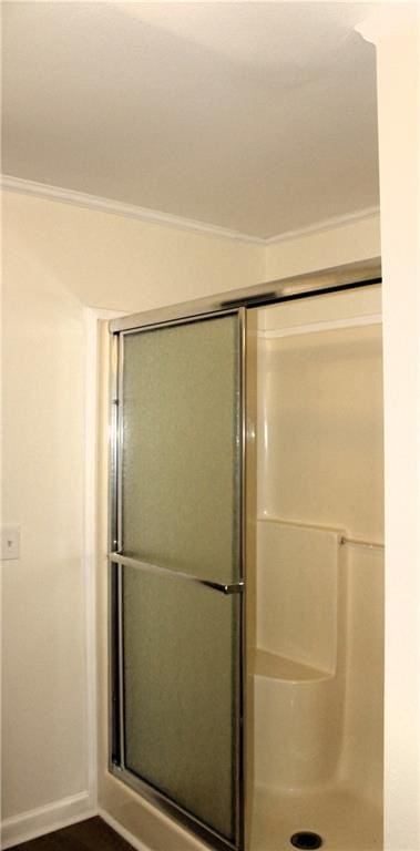 spacious closet featuring dark hardwood / wood-style floors