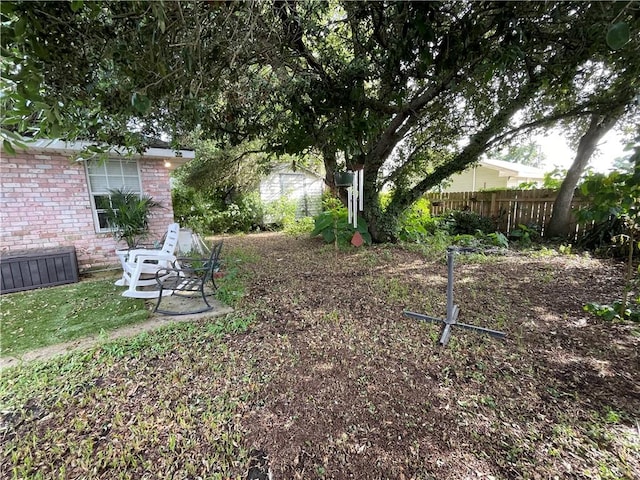 view of yard with a patio area