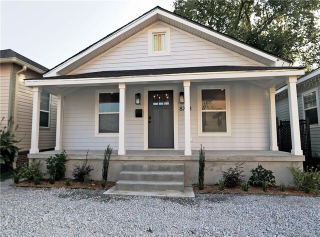 bungalow with covered porch