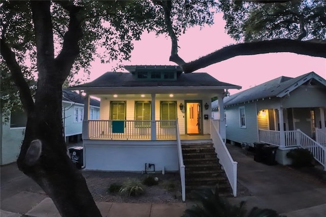 bungalow-style house with a porch