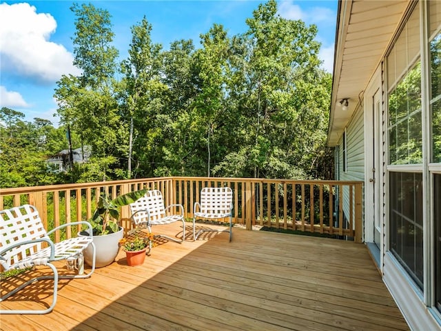 view of wooden terrace