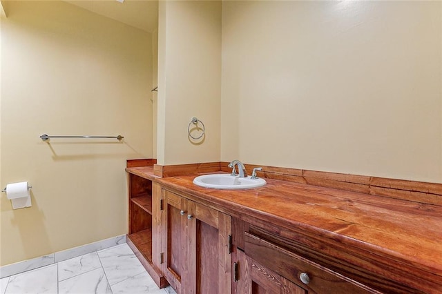 bathroom featuring vanity and tile patterned floors