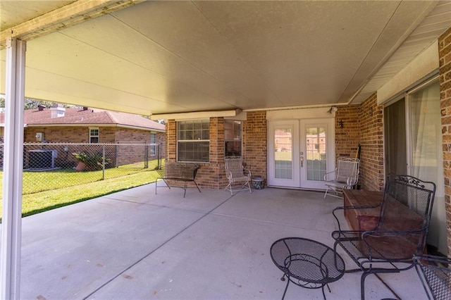 view of patio / terrace with french doors