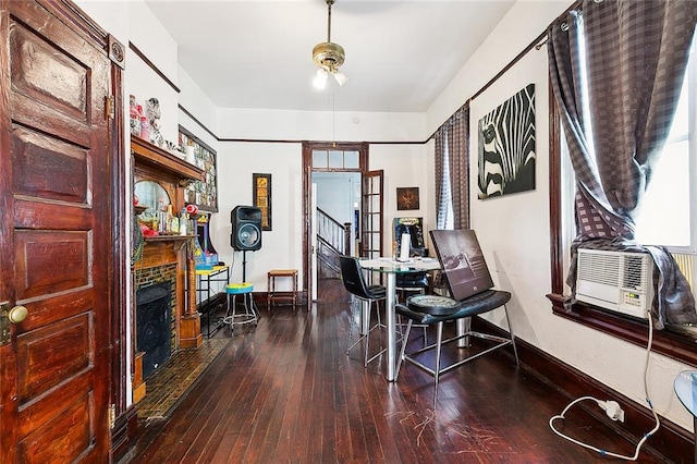 interior space featuring dark hardwood / wood-style floors