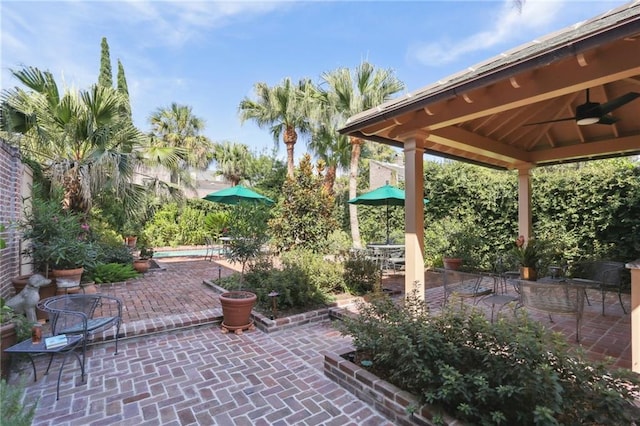 view of patio with a gazebo