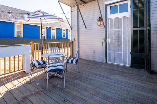 view of wooden deck