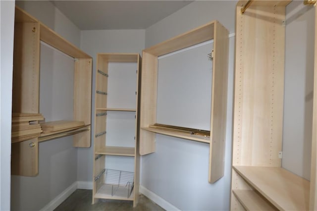 view of walk in closet