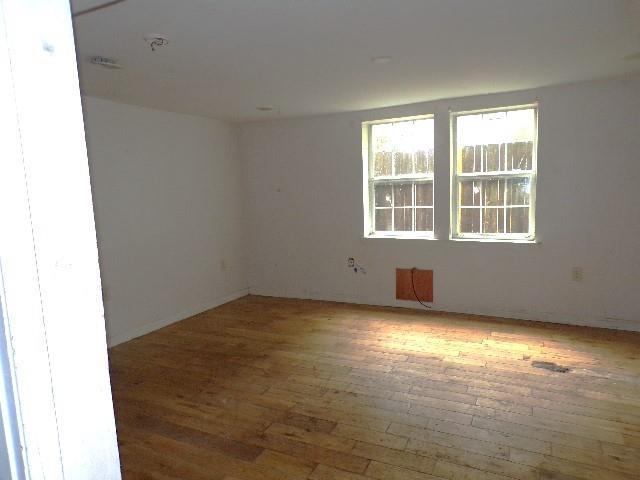 spare room featuring wood-type flooring