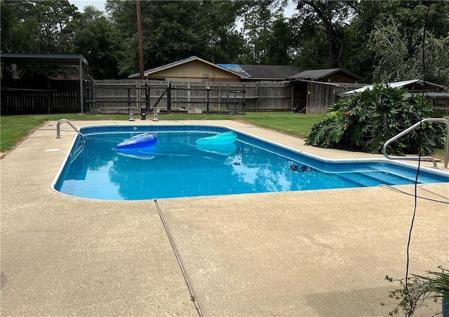 view of pool with a patio