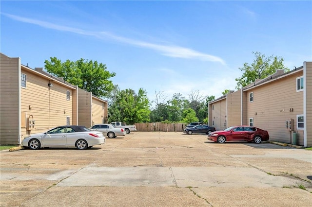 view of parking / parking lot