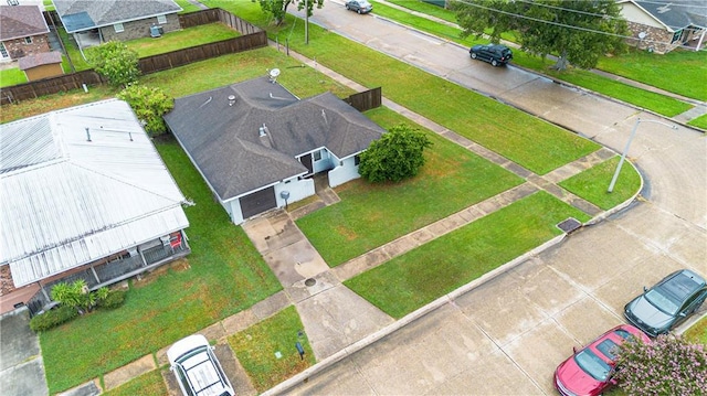 aerial view featuring a residential view