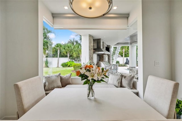 view of dining room