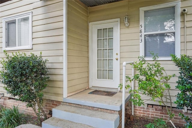 view of doorway to property