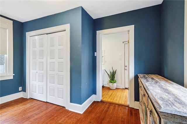 bedroom featuring hardwood / wood-style floors