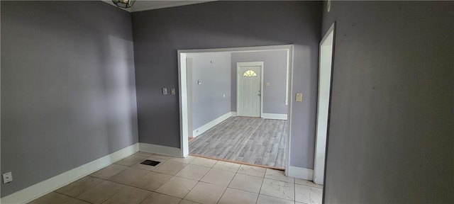 interior space with light hardwood / wood-style flooring