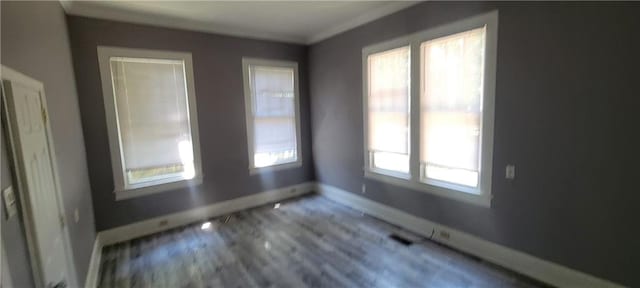 empty room featuring hardwood / wood-style floors