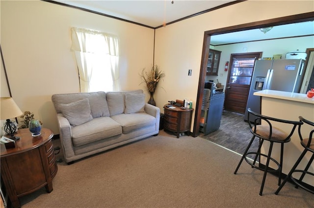 view of carpeted living room