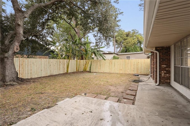 view of yard with a patio area