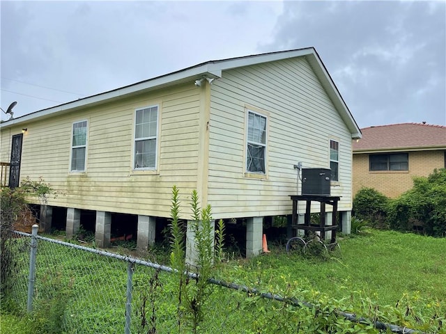 view of property exterior featuring central AC unit