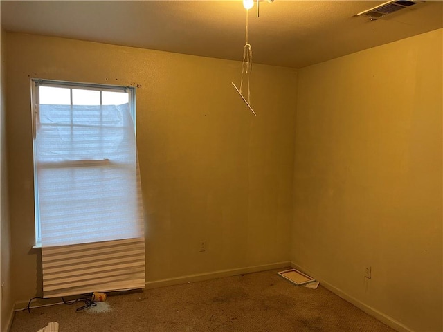 spare room featuring carpet floors