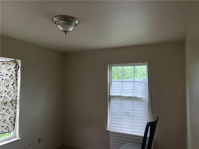 unfurnished dining area featuring a healthy amount of sunlight