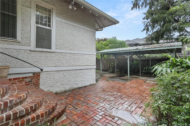 view of patio / terrace with a gazebo