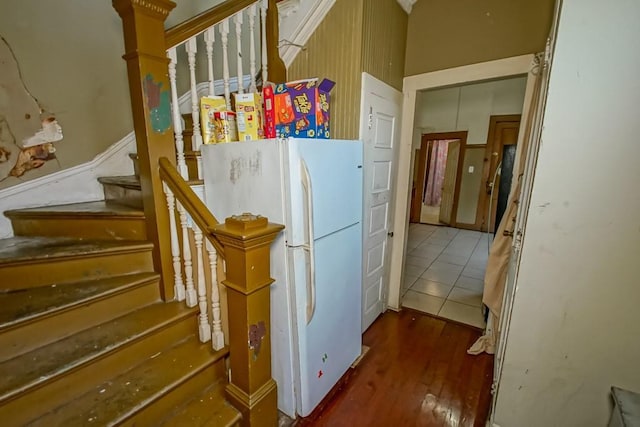 122729 Carondelet St, New Orleans, LA 70130 - staircase with wood finished floors