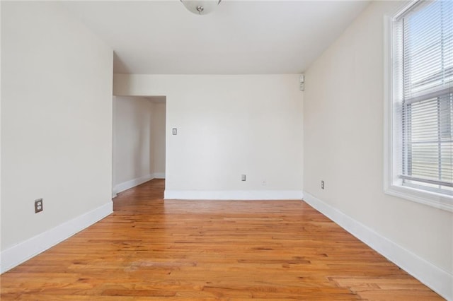 empty room featuring light hardwood / wood-style flooring