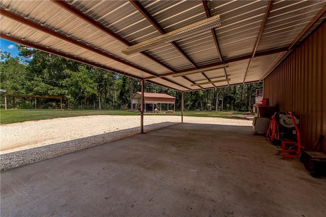 view of patio / terrace with a carport